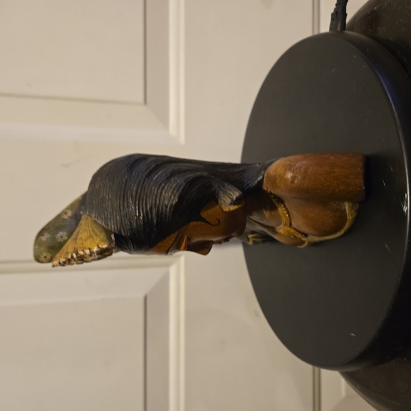 Balinese Hand Carved Wood Bride and Groom Figurine Statue Bust Vintage - Picture 2 of 11